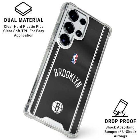 NBA Brooklyn Nets Jersey Galaxy S25 Ultra Clear Case